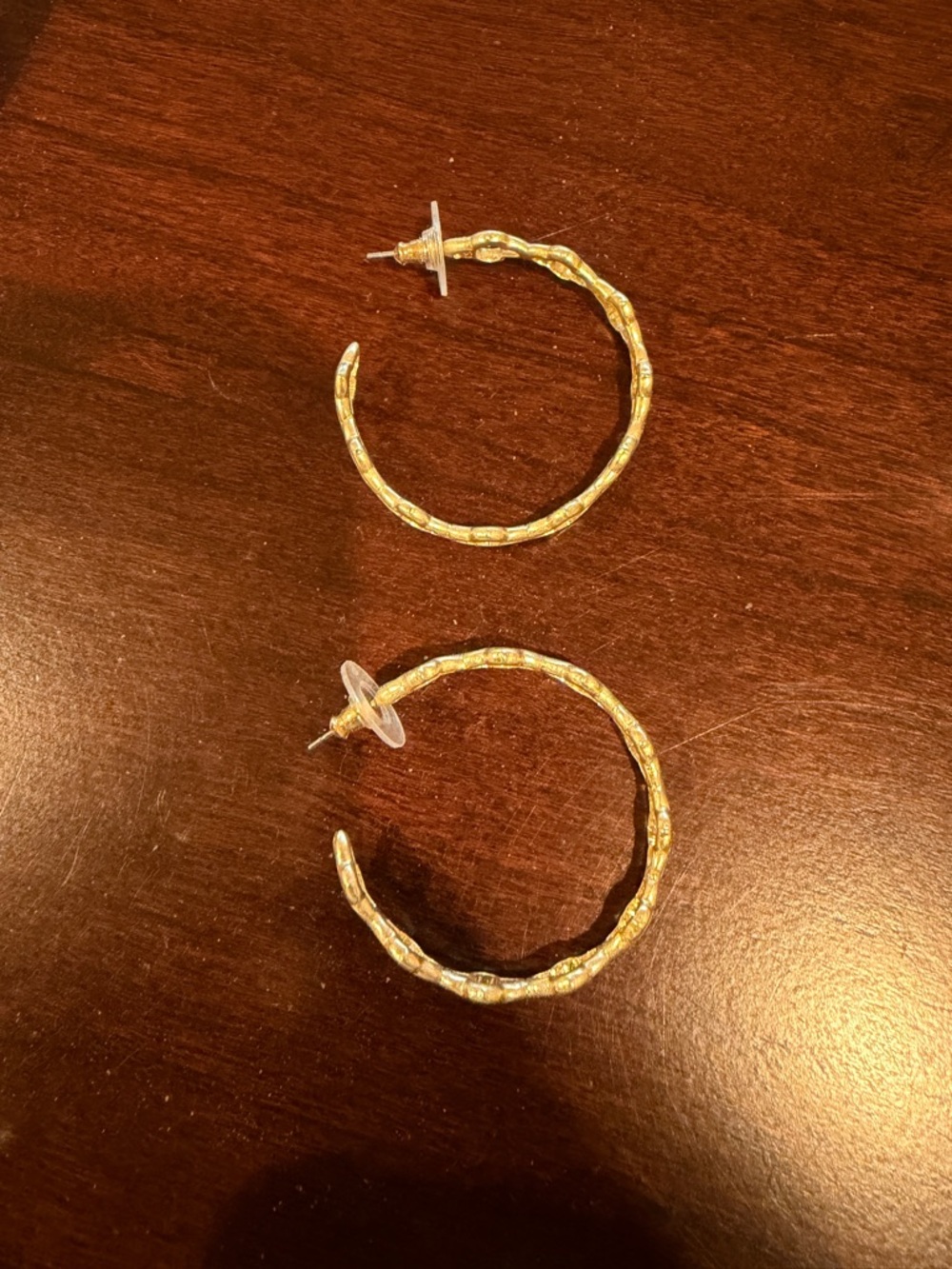 Kendra Scott Gold Textured Bamboo Hoop Earrings - Women Jewelry